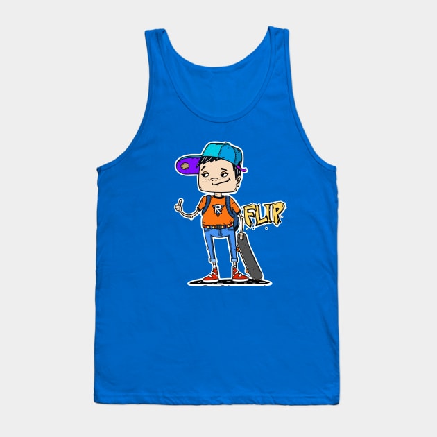 Funny skater dude Tank Top by hyperactive